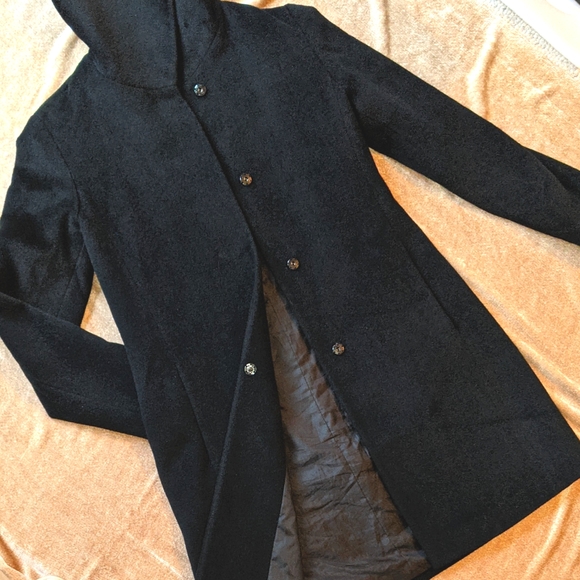Bill Blass Luxury Black Angora & Wool Coat Sz8 - Picture 6 of 15